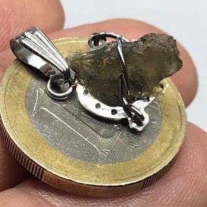 Moldavita piedra auténtica colgante acero 1a-2 joya personalizada artesanal