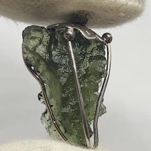 Moldavita moldavite piedra auténtica colgante acero MMJ3A1 joya personalizada artesanal