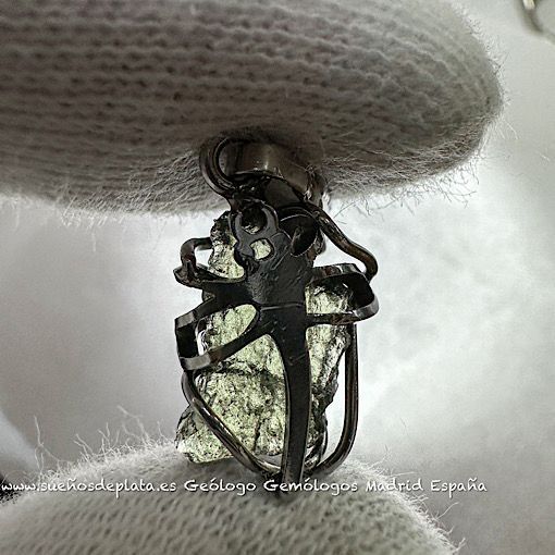 Moldavita moldavite piedra auténtica especial con reportaje microscopico