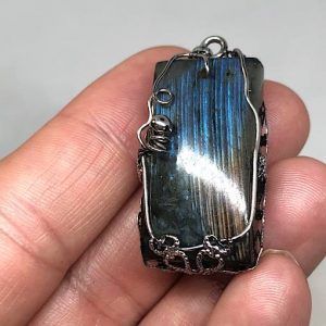 Comprar piedra Labradorita colgante acero LJCA1A