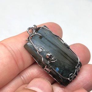 Comprar piedra Labradorita colgante acero LJCA1A 4