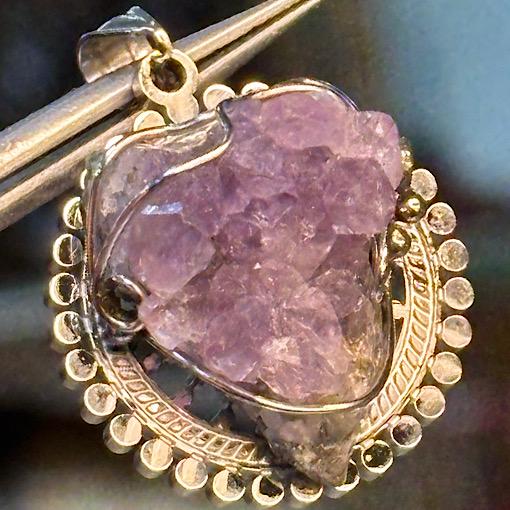 Amatista colgante acero AJCA9A