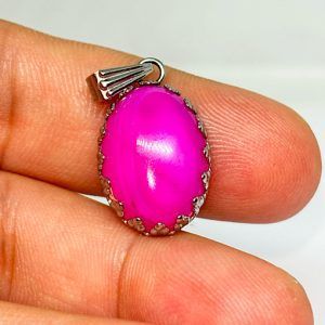 Ágata rosa mediana cabujón ovalado CARPM1R