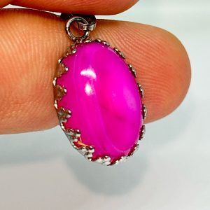 Ágata rosa mediana cabujón ovalado CARPM1R