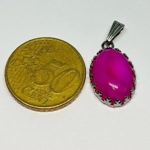 Ágata rosa mediana cabujón ovalado CARPM1R