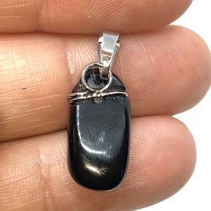 Comprar obsidiana colgante de acero piedra natural OCA1A