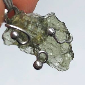 Moldavita autentica colgante acero colganteaceroMM6A