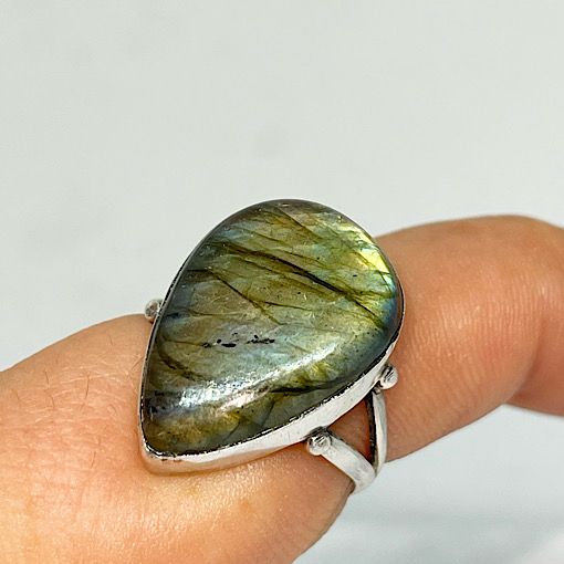 Comprar piedra Labradorita anillo de plata LJCA17A