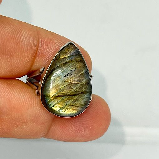 Comprar piedra Labradorita anillo de plata LJCA17A