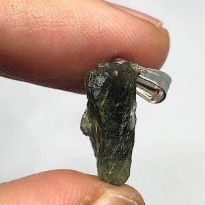 Moldavita moldavite autentica colgante acero colganteaceroMM6A2
