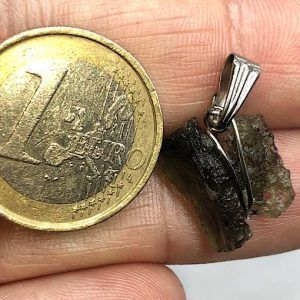 Moldavita moldavite autentica colgante acero colganteaceroMM6A2