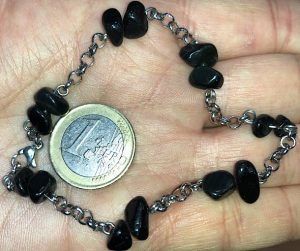 Comprar obsidiana pulsera de acero piedra natural OPA1A