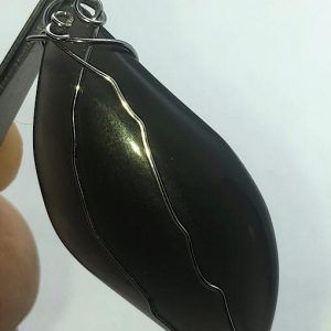 Comprar obsidiana arcoiris colgante de aceeo piedra natural mediano OAJCAM1A