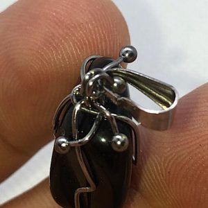 Comprar obsidiana colgante de acero piedra natural OCA1A