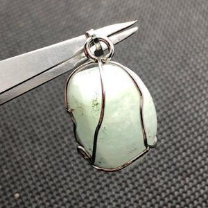 Comprar piedra aguamarina colgante acero AMJCA2A