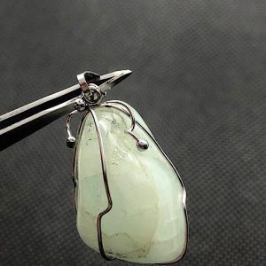 Comprar piedra aguamarina colgante acero AMJCA3A