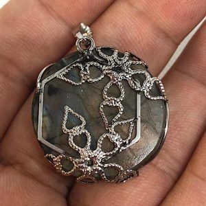 Comprar piedra Labradorita colgante acero LJCA2A
