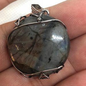 Comprar piedra Labradorita colgante acero LJCA2A