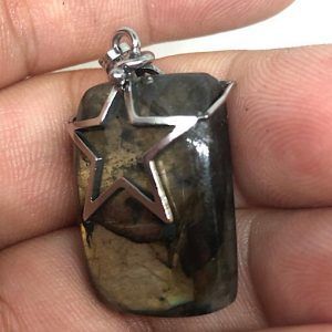 Comprar piedra Labradorita colgante acero LJCA3A