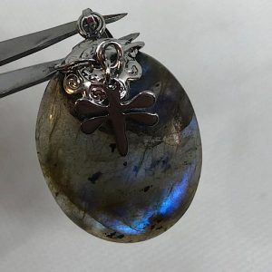 Comprar piedra Labradorita colgante acero LJCA5A