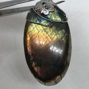 Comprar piedra Labradorita colgante acero LJCA7A