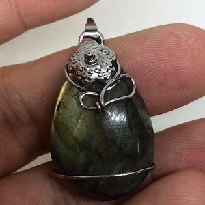 Comprar piedra Labradorita colgante acero LJCA7A