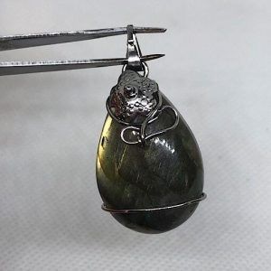 Comprar piedra Labradorita colgante acero LJCA7A