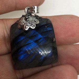 Comprar piedra Labradorita colgante acero LJCA10A