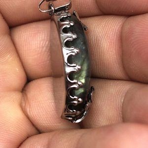 Comprar piedra Labradorita colgante acero LJCA12A