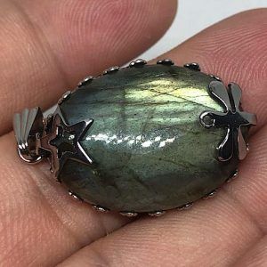 Comprar piedra Labradorita colgante acero LJCA12A