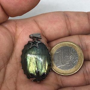Comprar piedra Labradorita colgante acero LJCA12A