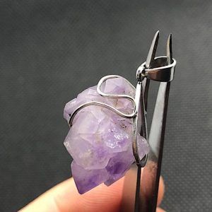 Amatista colgante Joya acero AJCA5A