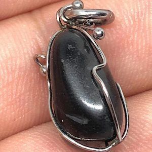 Comprar colgante acero Shungit piedra calidad extra SHJCA1A