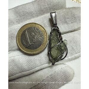 Colgante certificado Moldavita autentica ref MMJ11A72