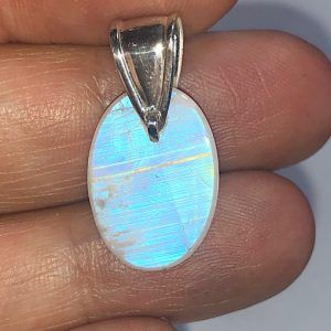 Colgante Shungit cristalizada elite en acero piedra natural SHCJCA1C