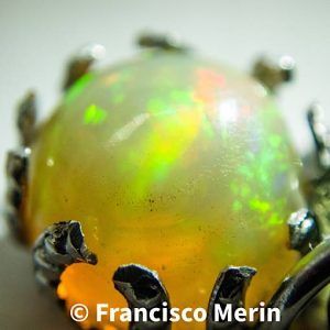 macrofotografía ópalo de Etiopia