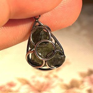 Moldavita moldavite piedra auténtica en bruto refMp5a2