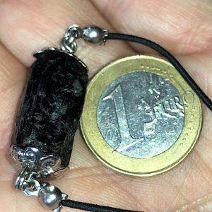 Pulsera de goma extensible con turmalina negra pulsera negra en Madrid TNPC1A