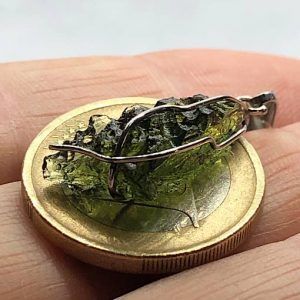 Moldavita piedra auténtica colgante acero pequeño MMJ13A joya comprar Madrid España online