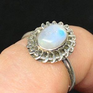 Comprar anillo Piedra Luna grande en plata PLJAP6B