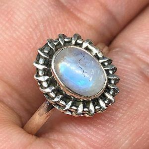 Comprar anillo Piedra Luna grande en plata PLJAP6B