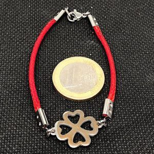 Pulsera Roja del Trebol de la suerte COMPRAR en Madrid PRTSA1B