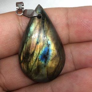 Comprar piedra Labradorita colgante acero LJCA19A