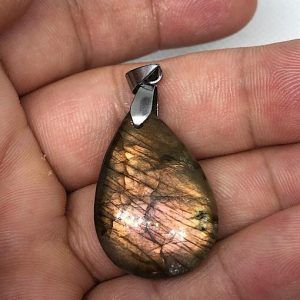 Comprar piedra Labradorita colgante acero LJCA20A