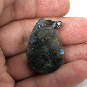 Comprar piedra Labradorita colgante acero LJCA21A