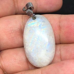 Comprar Colgante piedra luna en acero PLJC8A