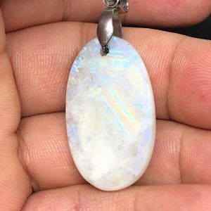 Comprar Colgante piedra luna en acero PLJC8A