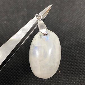 Colgante piedra luna en acero PLJC10A