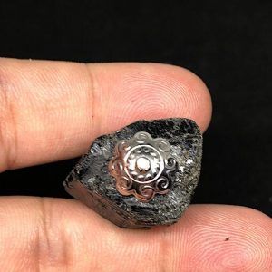 Comprar Colgante de Turmalina negra de acero TNJCA8A