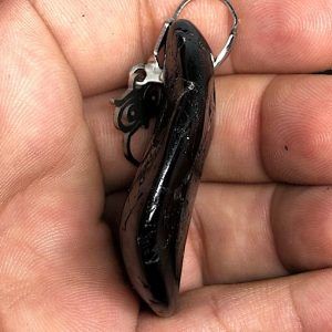 Comprar Colgante de Turmalina negra con búho de la suerte de acero TNJCA9A